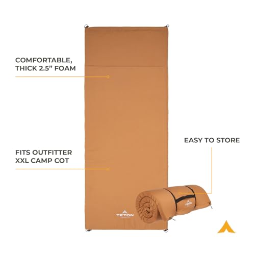 TETON Sports Outfitter XXL Camp Pad; Sleeping Pad for Car Camping , Brown