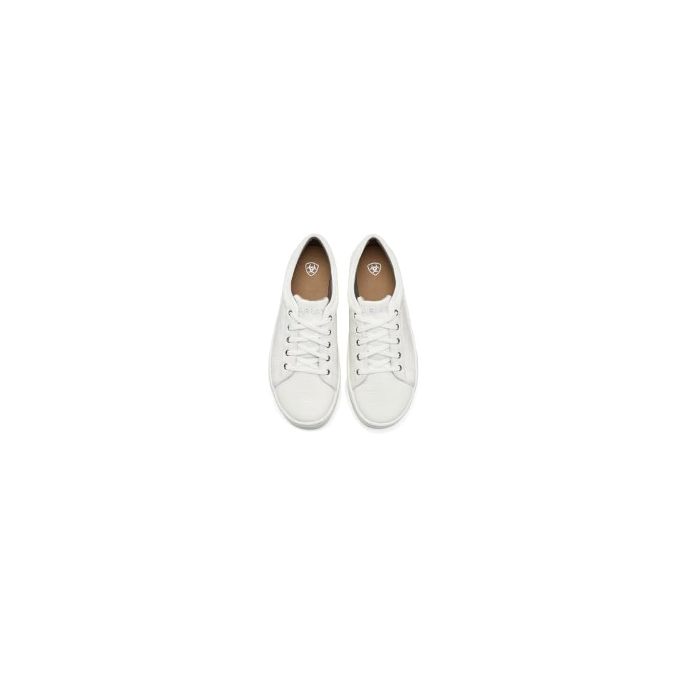 Patent White Croc Print