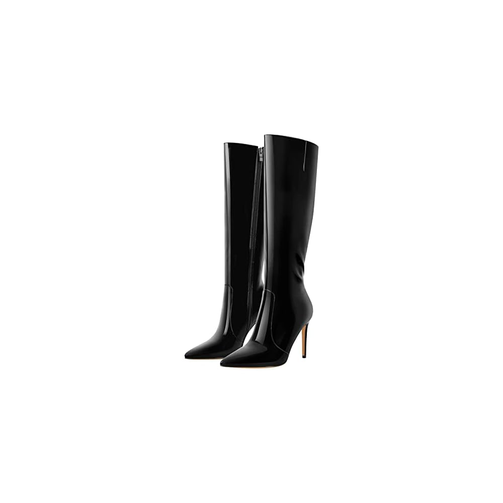 Faux Patent Leather Black