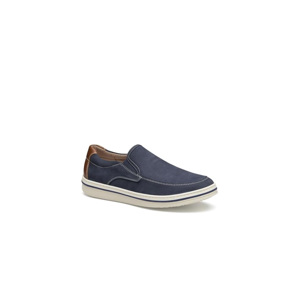 Navy Embossed Tumbled Nubuck