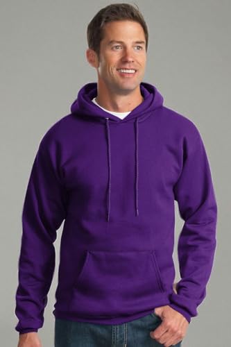 Port & Company Tall Fleece Pullover Hooded Sweatshirt Purple 2XL Tall
