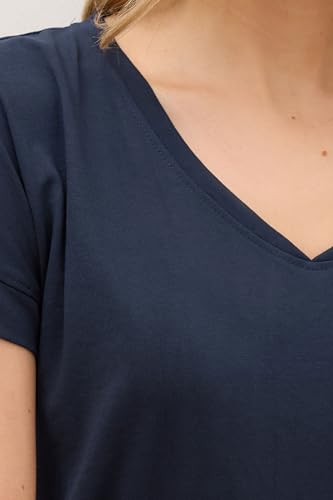 Long Tall Sally LTS Premium Tall Womens V-Neck T-Shirt Blue 4
