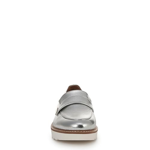 Silver Metallic Leather