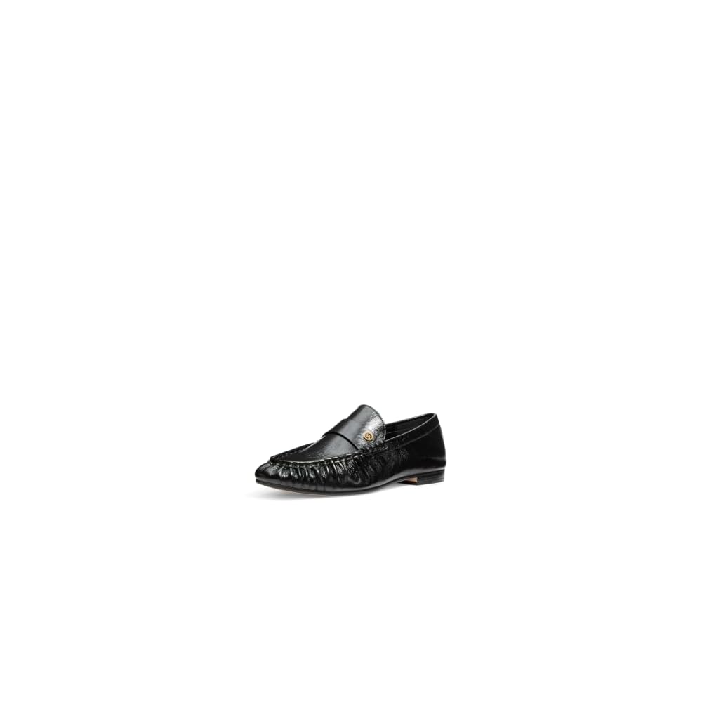 Ruched/Leather/Black