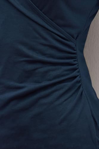 Long Tall Sally LTS Premium Tall Wrap Top Navy 10