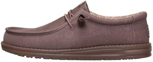 HEYDUDE Wally Stretch Canvas Deep Taupe Size 15, Men’s Shoes, Slip-on Loafers, Comfortable & Light-Weight
