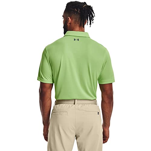 Under Armour Men's Tech Golf Polo, (334) Key Lime/Pitch Gray/Pitch Gray, Small Tall