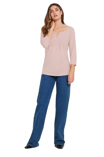Long Tall Sally LTS Tall Henley Top Pink 8