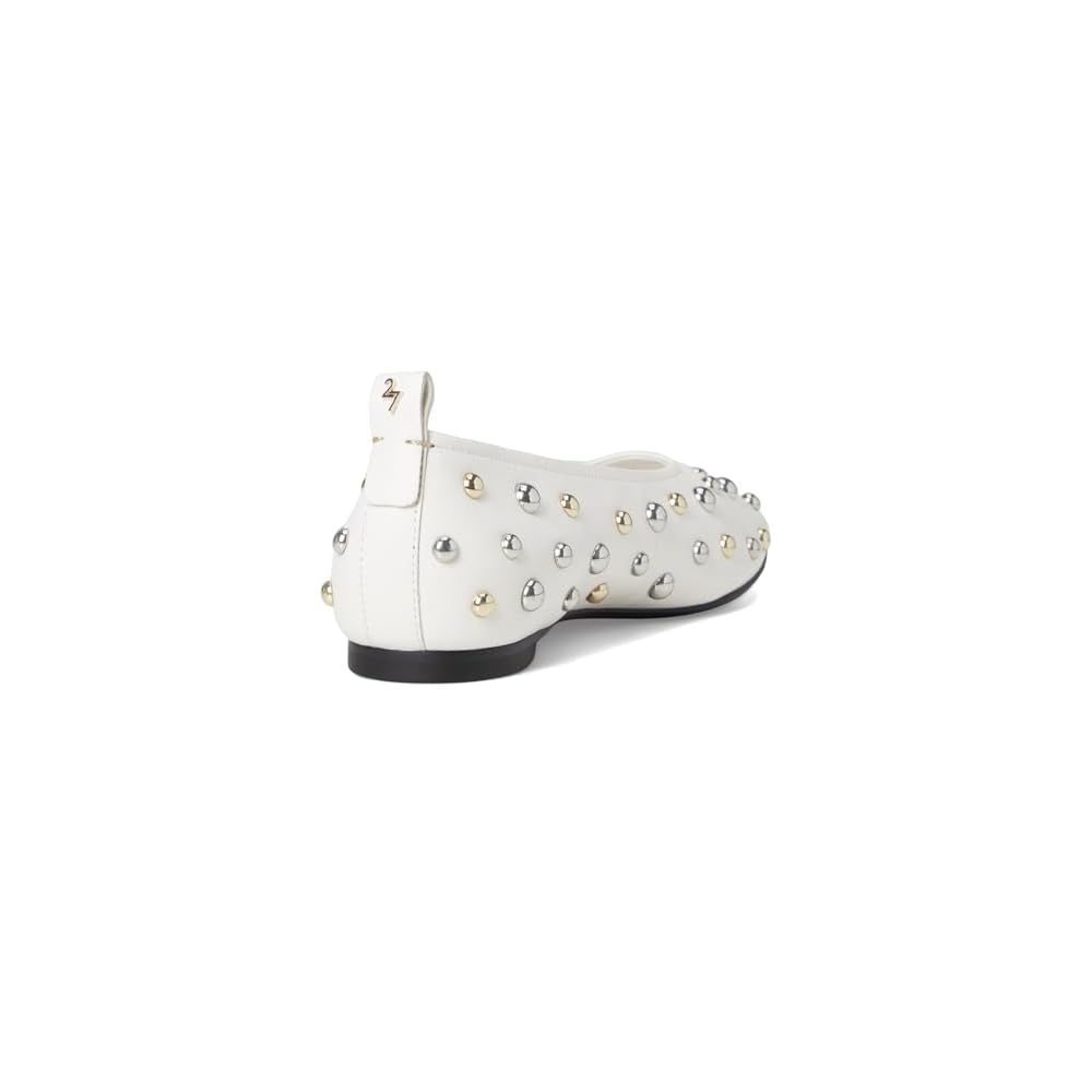 Warm White Stud Leather