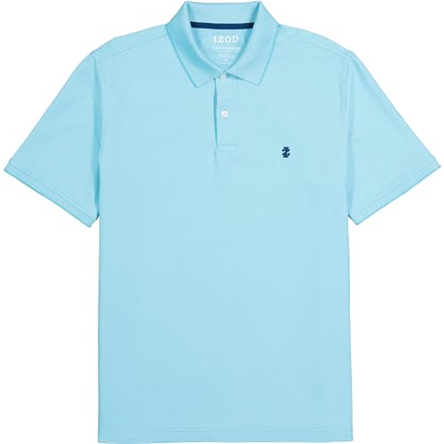 IZOD Men’s Big-and-Tall Advantage Performance Short-Sleeve Solid Polo Shirt, Blue Radiance, 5X-Large