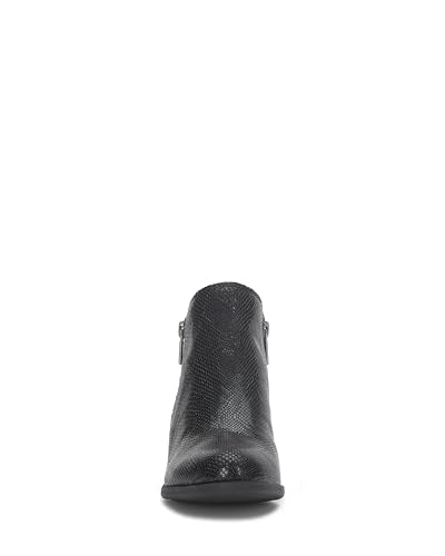 Black Snake Print Leather