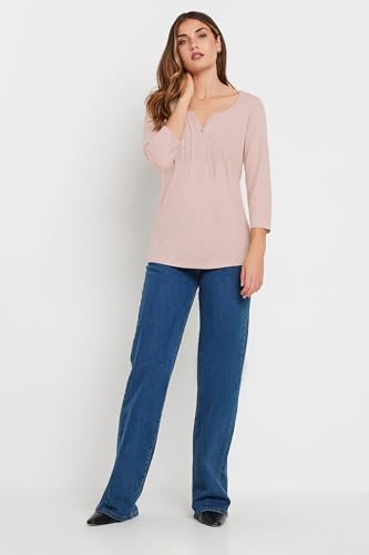 Long Tall Sally LTS Tall Henley Top Pink 12