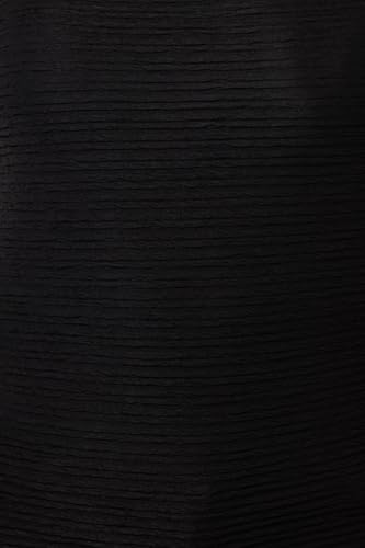 Long Tall Sally LTS Tall Textured Slash Neck Top Black 12