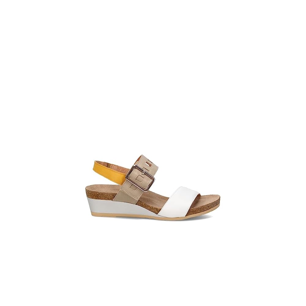 Soft White Lthr/Soft Beige Lthr/Marigold Lthr
