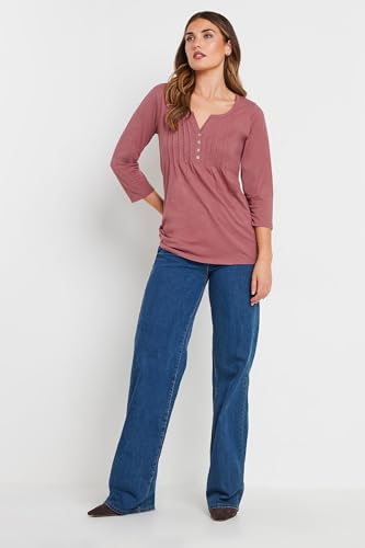 Long Tall Sally LTS Tall 2 Pack Cotton Henley Tops Green 10