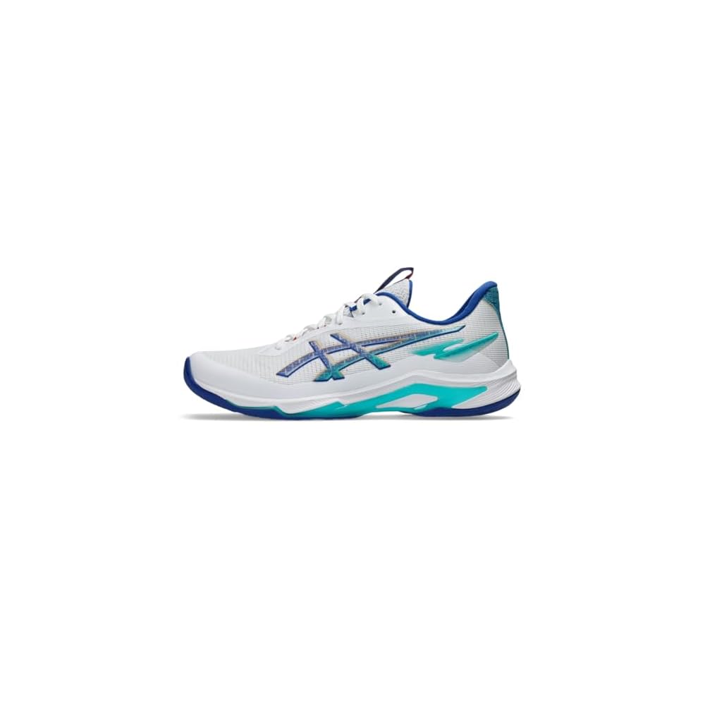 White/Asics Blue