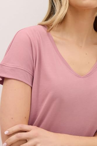 Long Tall Sally LTS Premium Tall Womens V-Neck T-Shirt Pink 8