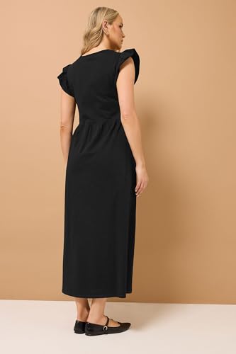 Long Tall Sally LTS Tall Frill Sleeve Maxi Dress Black 12