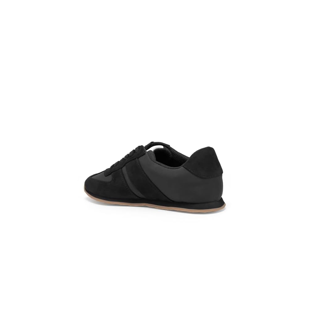 Black Faux Suede/Nylon