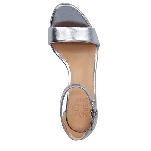 Light Blue Metallic Leather