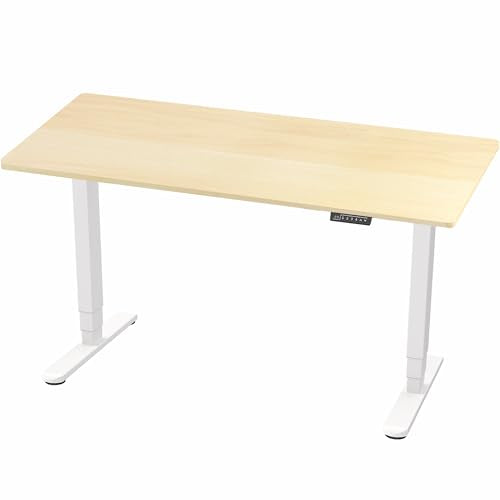 Light Wood Top / White Frame