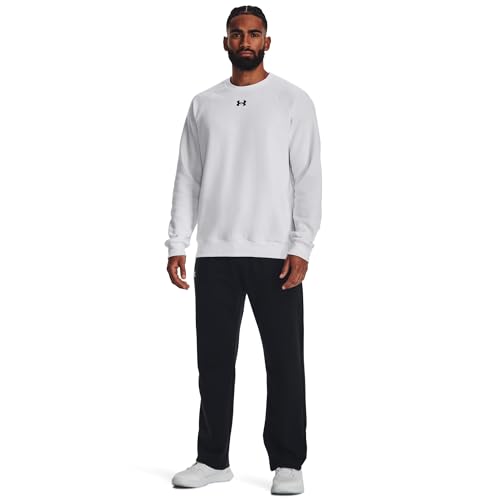 Under Armour Men's Rival Fleece Pants, (001) Black / / White, Large Tall