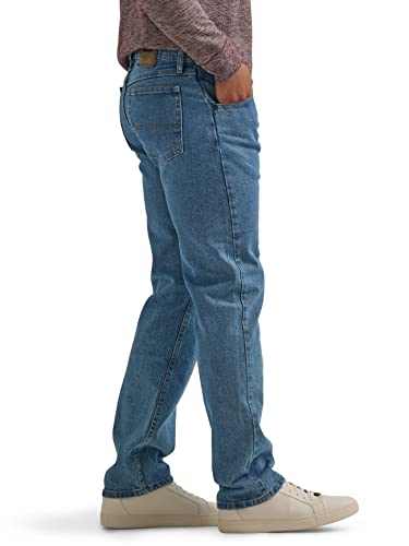 Wrangler Authentics Men's Classic 5-Pocket Regular Fit Jean, Light Stonewash Flex, 32W X 36L