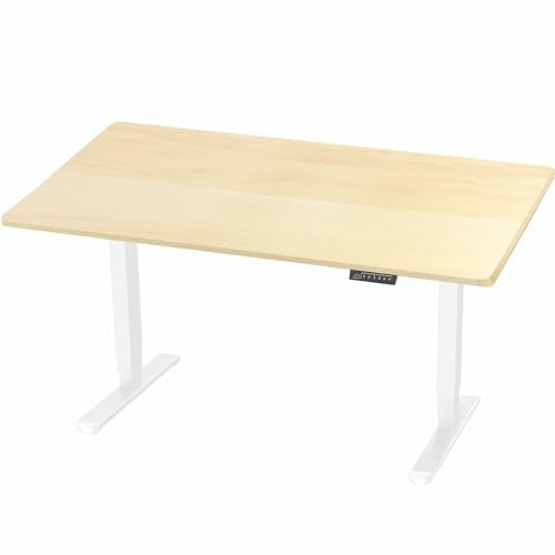 Light Wood Top / White Frame