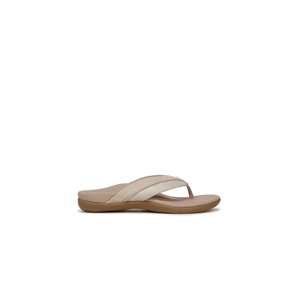 Beige/Gold Leather/Canvas