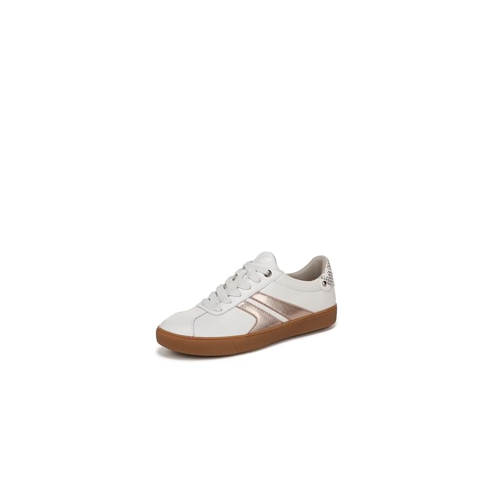 White/Rose Metallic Leather