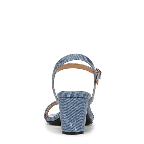 Denim Blue Metallic Twill