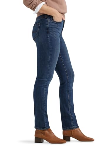 Lee Women's Ultra Lux Comfort with Flex Motion Straight Leg Jean Royal Chakra 14 Long