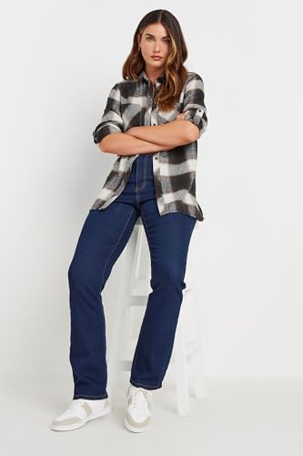 Long Tall Sally LTS Tall Check Cotton Shirt Black 8