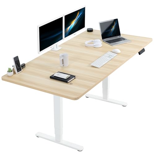 Light Wood Top / White Frame