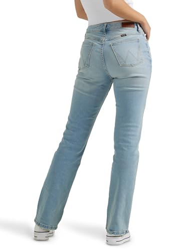 Wrangler Women's High Rise Bold Boot Jean, Stonewash, 12-34