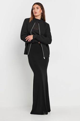 Long Tall Sally LTS Tall Scuba Zip Bomber Jacket Black 6