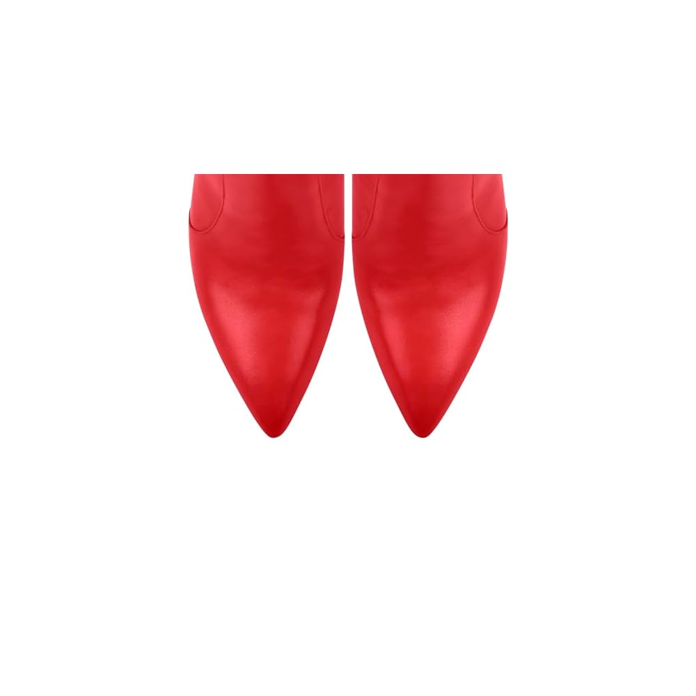 Faux Leather Red