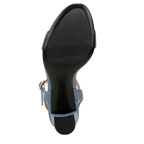 Denim Blue Metallic Twill