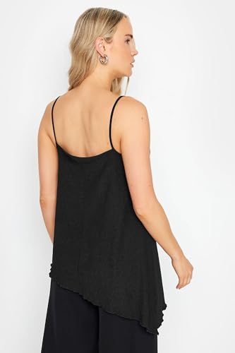 Long Tall Sally LTS Tall Strappy Asymmetric Cami Top Black 8