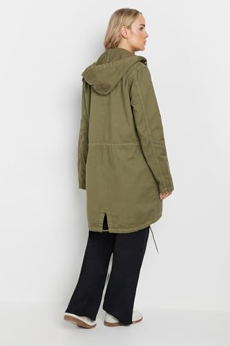 Long Tall Sally Lts Tall Women's Twill Hooded Parka Coat Green 10