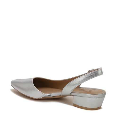 Silver Metallic Leather