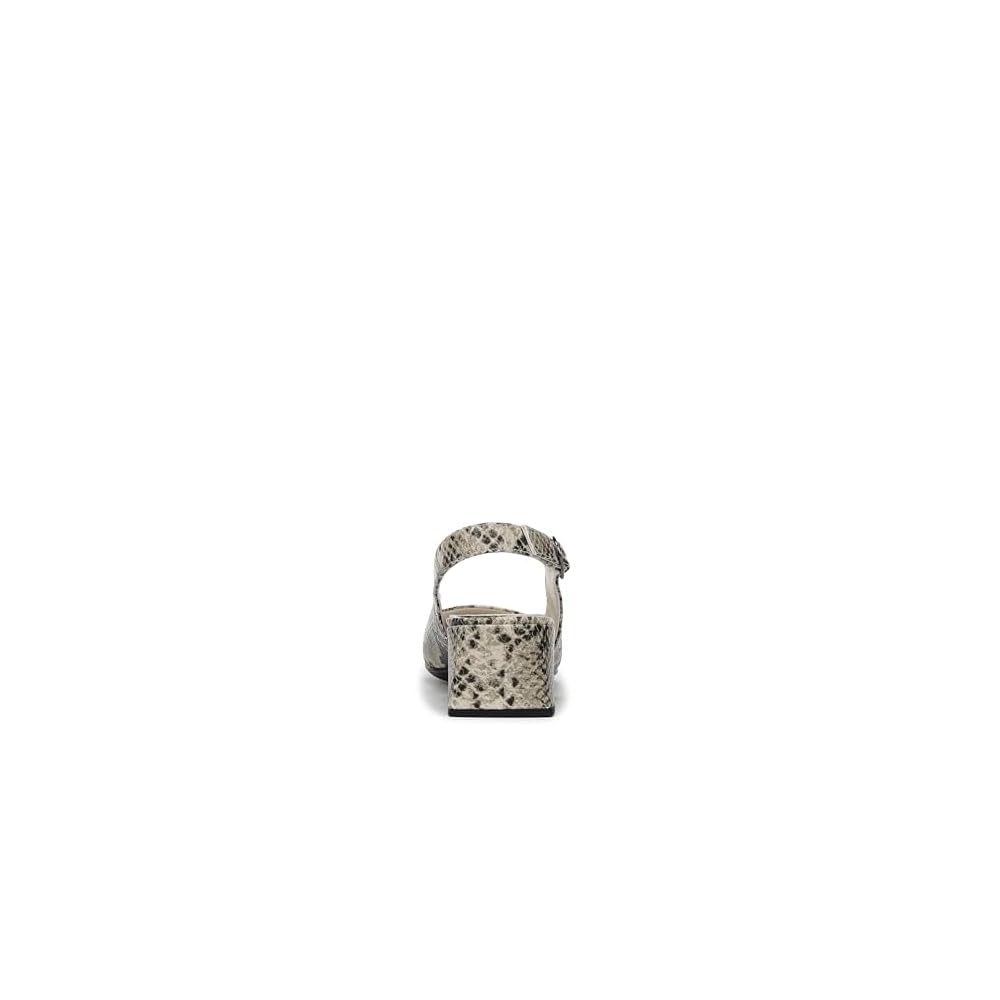 Cream Snake Embossed Leather