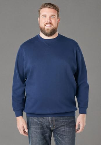 KingSize Men's Big & Tall Fleece Crewneck Sweatshirt - L, Navy