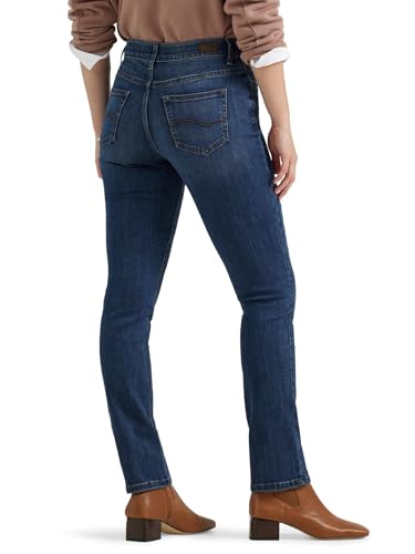 Lee Women's Ultra Lux Comfort with Flex Motion Straight Leg Jean Royal Chakra 14 Long