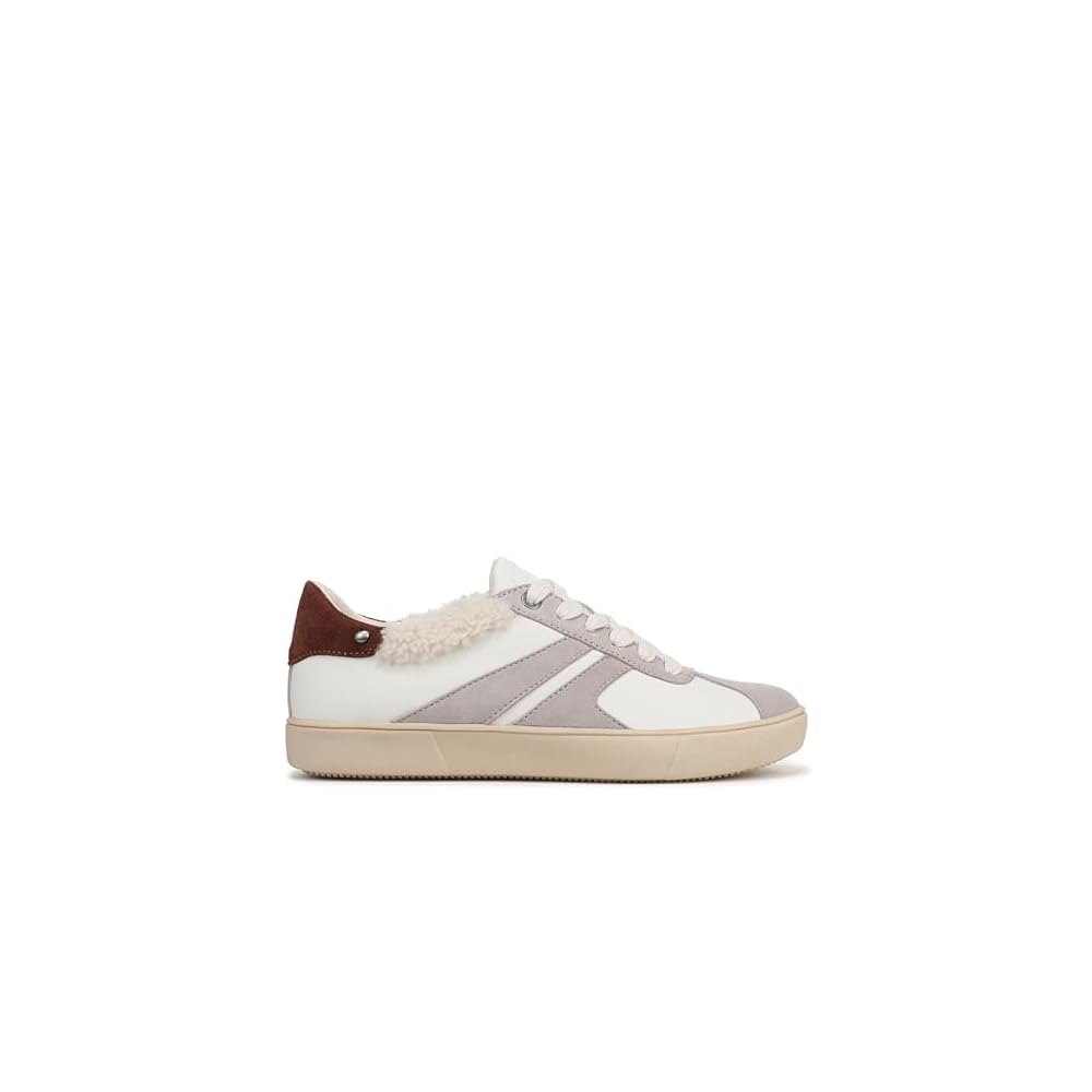 White Leather/Soft Mink Suede