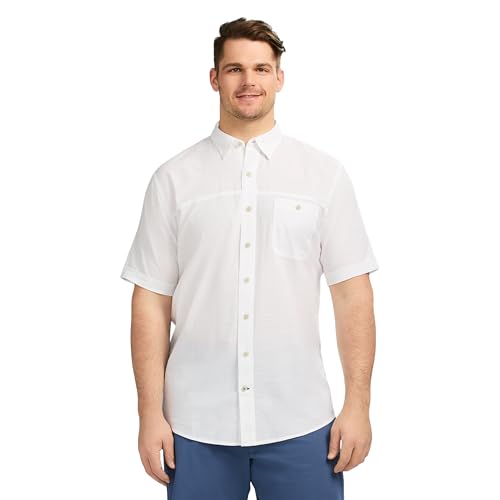 Bright White Chambray Stripe