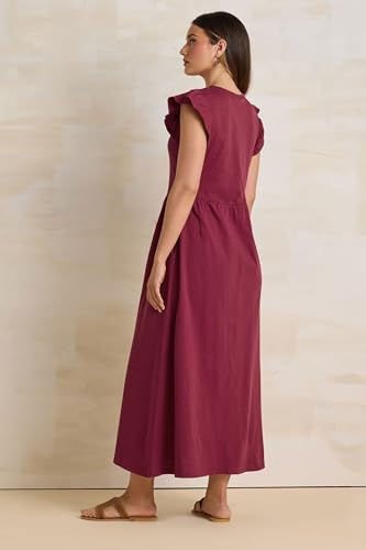 Long Tall Sally LTS Tall Frill Sleeve Maxi Dress Red 6