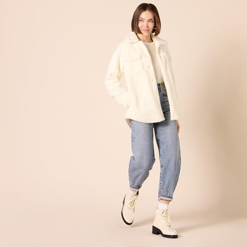 Ecru Faux Leather