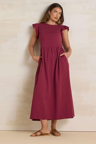 Long Tall Sally LTS Tall Frill Sleeve Maxi Dress Red 6