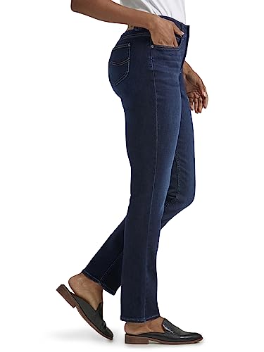 Lee Women's Ultra Lux Comfort with Flex Motion Straight Leg Jean, Main Thrill, 16 Long
